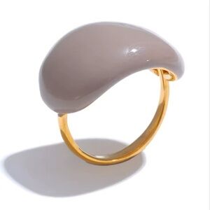 Anthropologie Tan Gold Ring